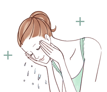 水またはぬるま湯でしっかり洗い流せば洗顔完了